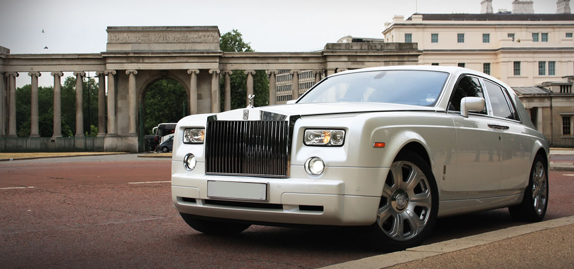 White Rolls Royce Phantom Hire in London, Herts & Essex