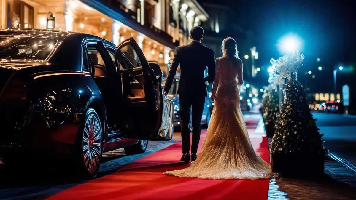 Chauffeur-driven red carpet event arrival